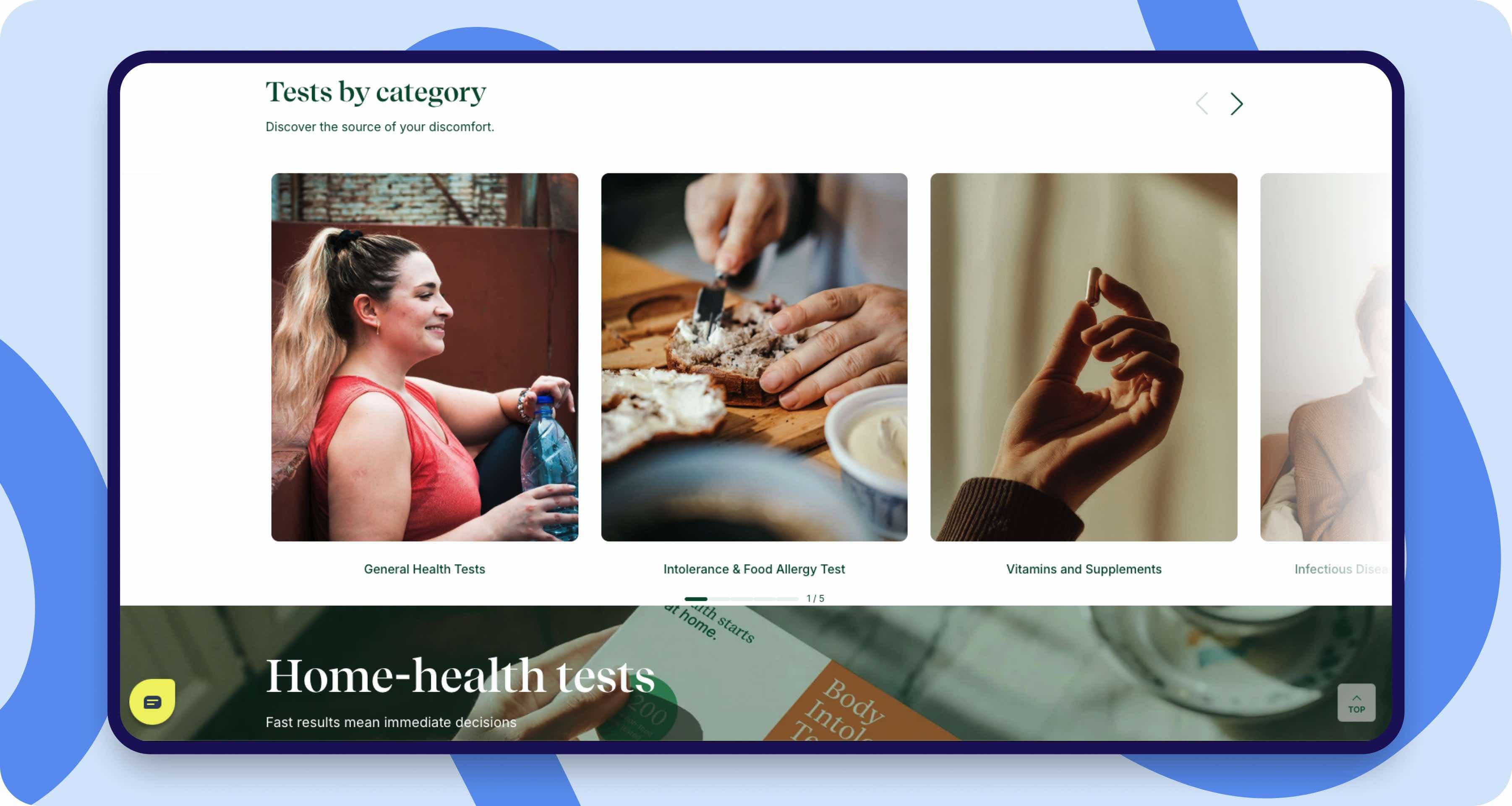 Global Health Tests — screen 2