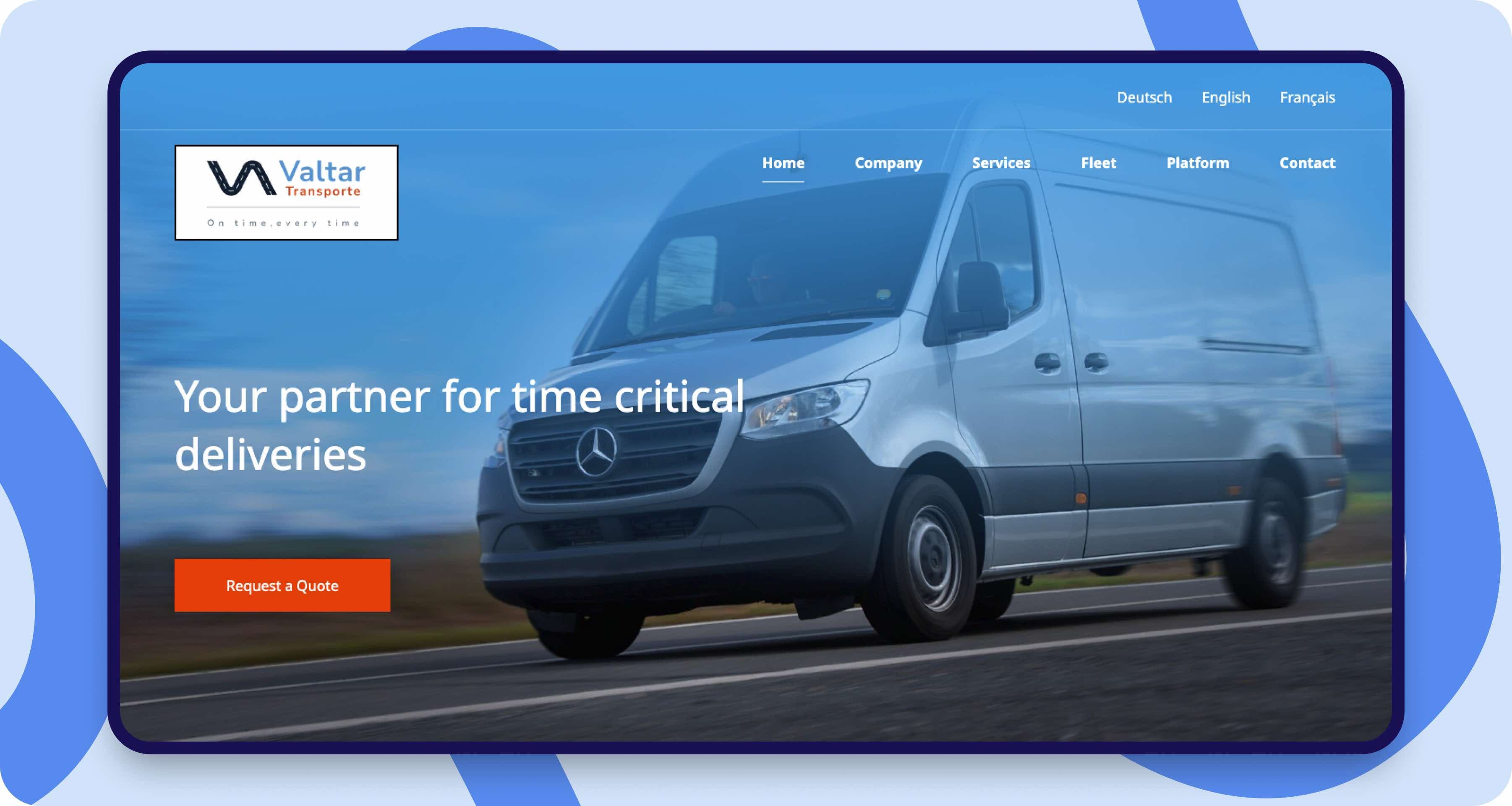 Valtar Transporte — product screenshot