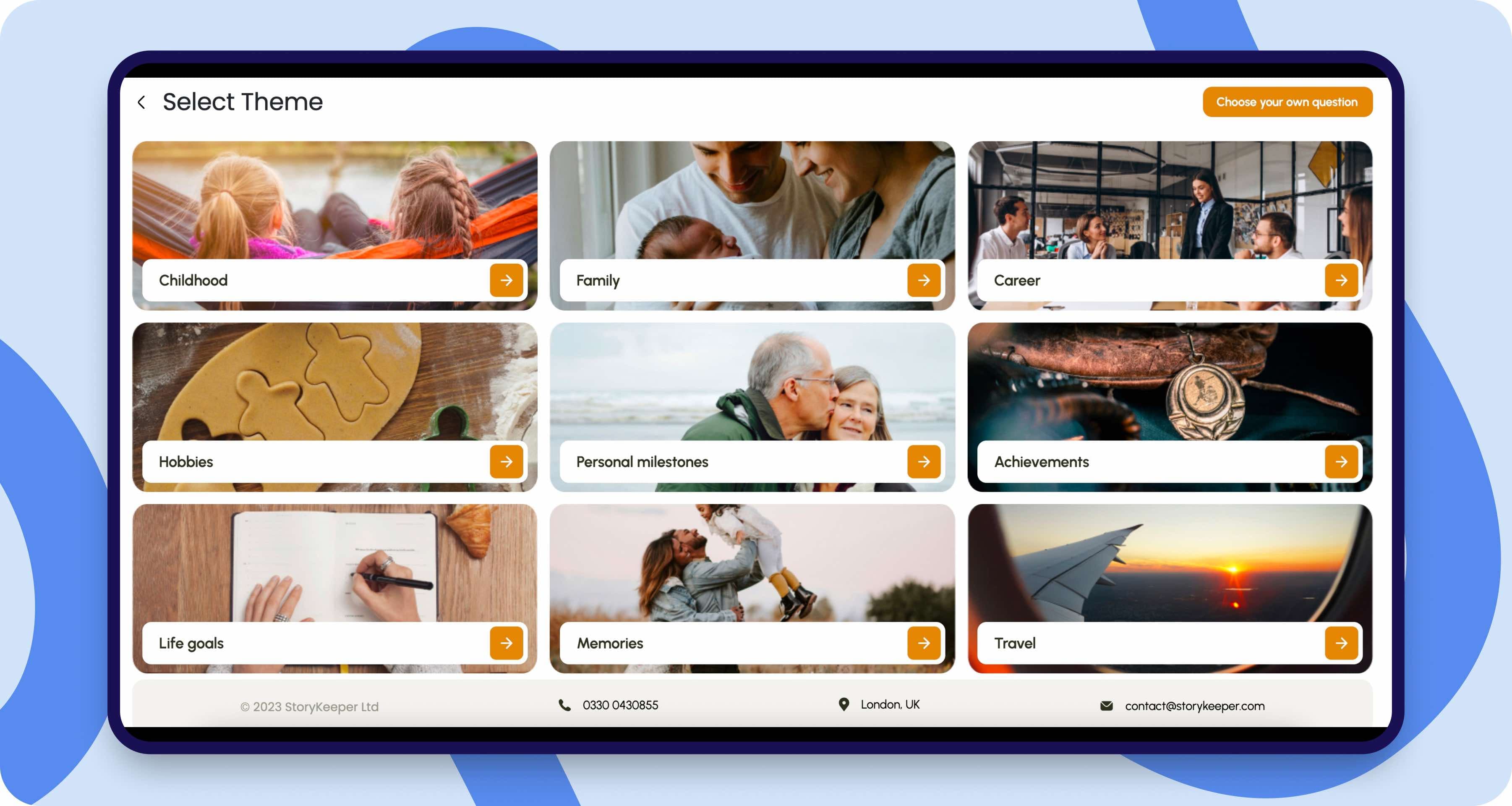 StoryKeeper — screen 2